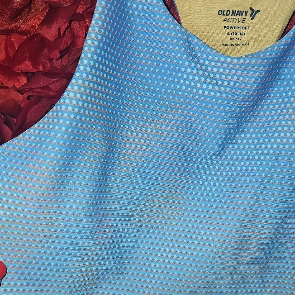Old Navy Active NWT Girls Light Blue Tank Top Size 10/12